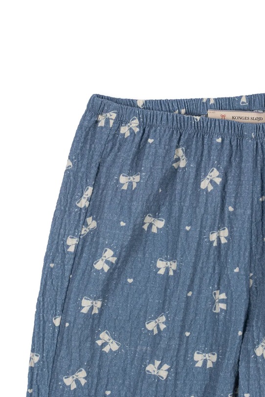 Otroške bombažne hlače Konges Sløjd VIDA PANTS GOTS modra KS104034.9BYA