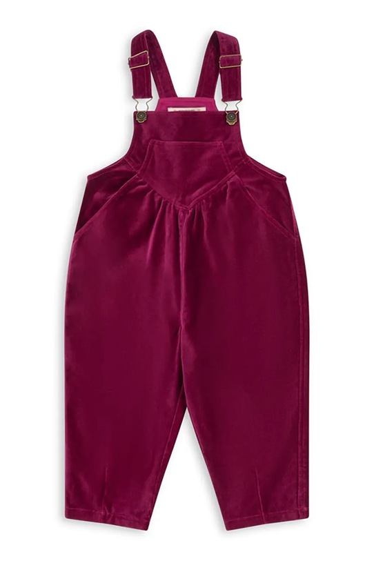 Παιδικό παντελόνι Konges Sløjd BARBARA OVERALL KS103687.9BYA μπορντό AW25