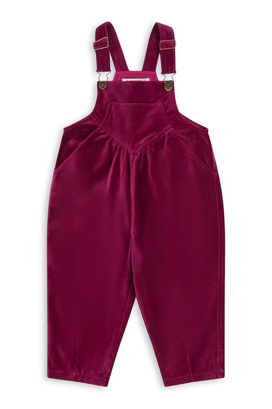 Konges Sløjd pantaloni copii BARBARA OVERALL KS103687.9BYA burgundia AW25