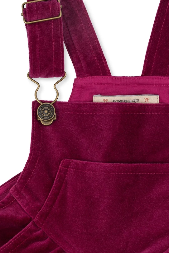 Konges Sløjd pantaloni copii BARBARA OVERALL burgundia KS103687.9BYA