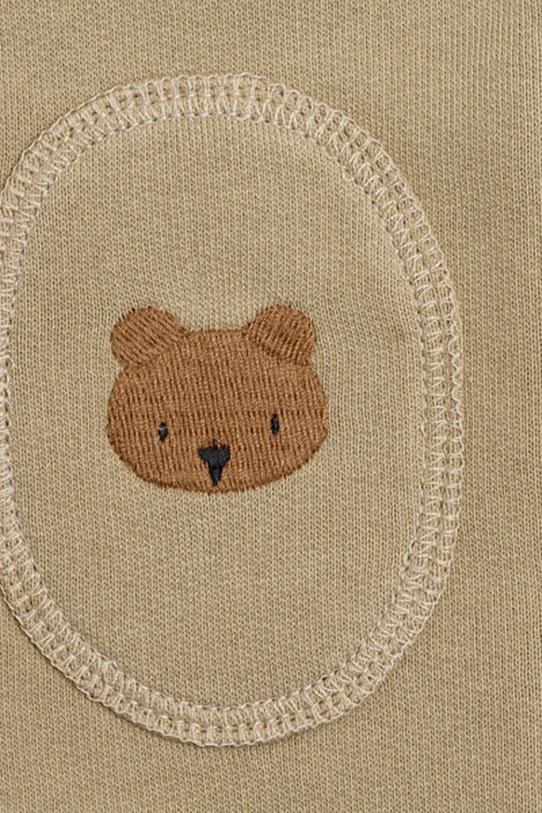 Donsje spodnie dresowe bawełniane niemowlęce Joek Trousers Bears beżowy 3040701