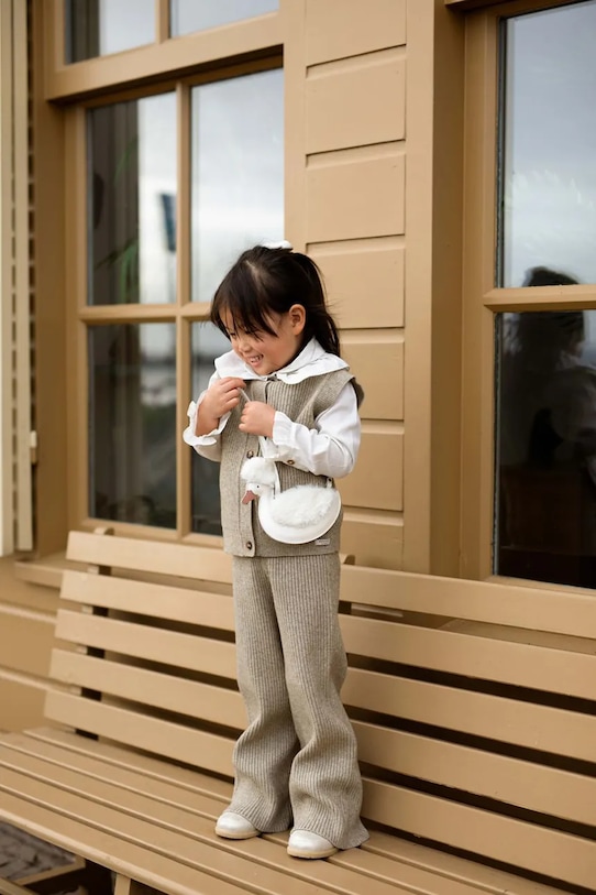 Παιδικό παντελόνι Donsje Yven Trousers με ελαστάν μπεζ 4103900