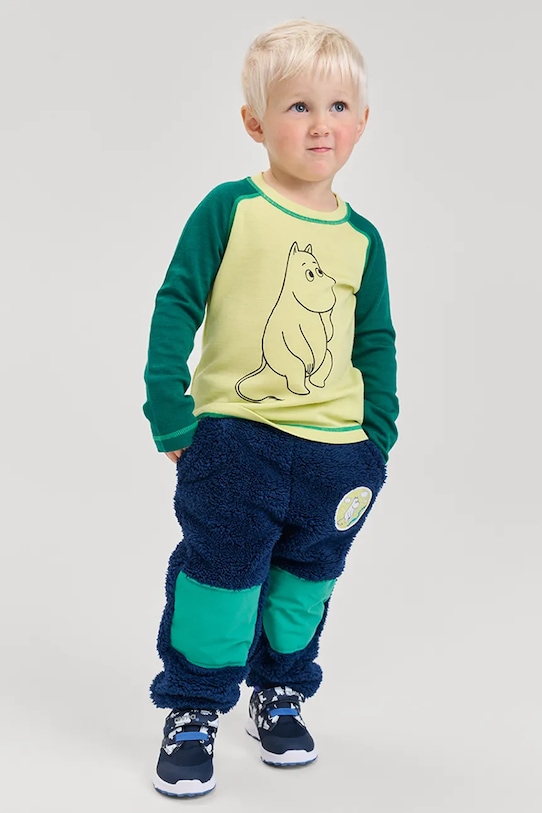 Reima pantaloni de trening pentru bebeluși Moomin Lustig tricotaj bleumarin 5200447A.9BYA