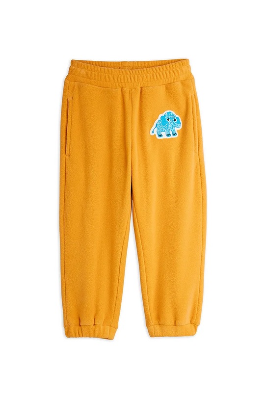 Mini Rodini spodnie dresowe dziecięce Mammoths aplikacja żółty 25710132