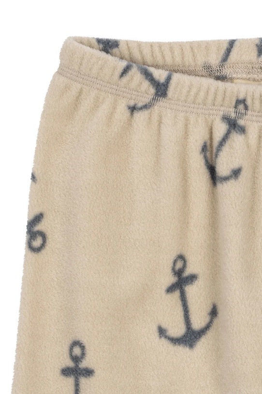 Chłopiec Konges Sløjd spodnie TAVI FLEECE PANTS GRS KS103541.9BYA beżowy
