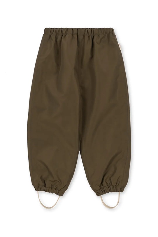 Detské nepremokavé nohavice Konges Sløjd AWARD SHELL PANTS FLEXI SIZE GRS látka zelená KS103442.9BYA
