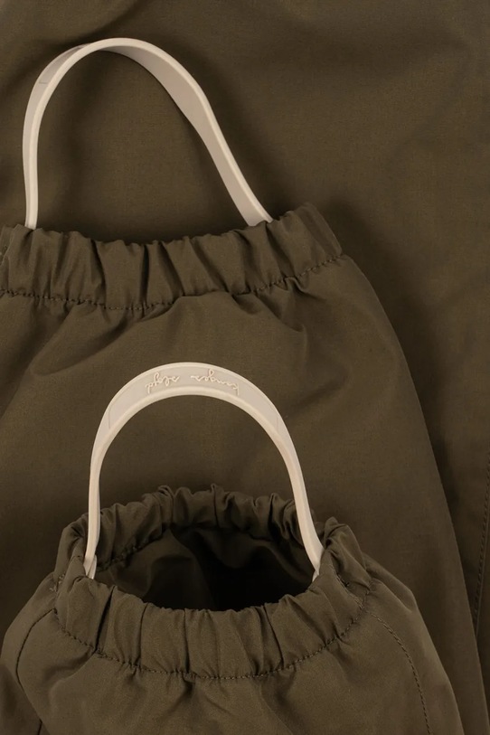 Detské nepremokavé nohavice Konges Sløjd AWARD SHELL PANTS FLEXI SIZE GRS zelená KS103442.9BYA