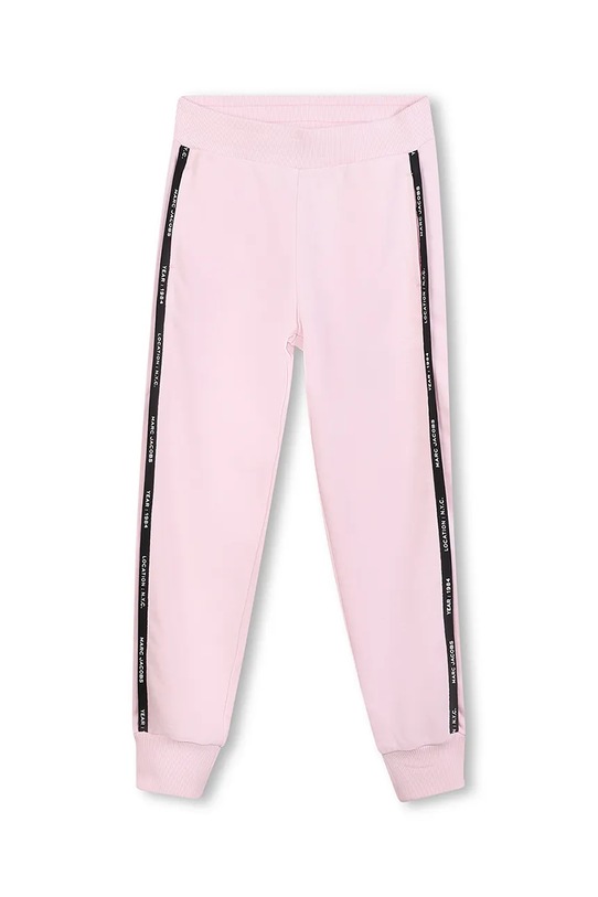 Marc Jacobs spodnie dresowe bawełniane dziecięce aplikacja różowy W60656.102.108