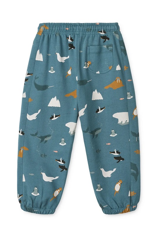 Liewood spodnie dresowe bawełniane dziecięce Arlo Printed Sweatpants LW20074.9BYA niebieski AW25