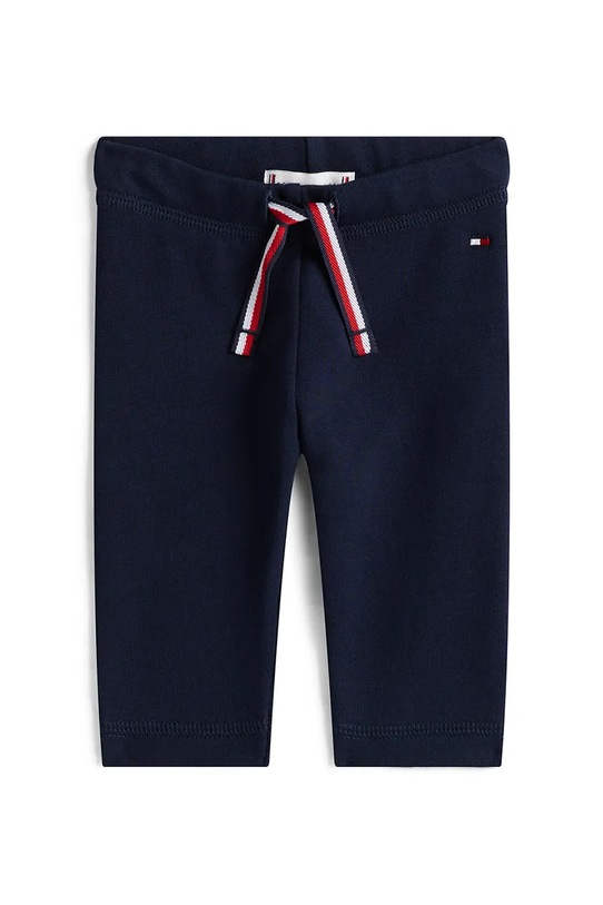 Tommy Hilfiger spodnie bawełniane niemowlęce bawełna granatowy KN0KN02073.9BYA