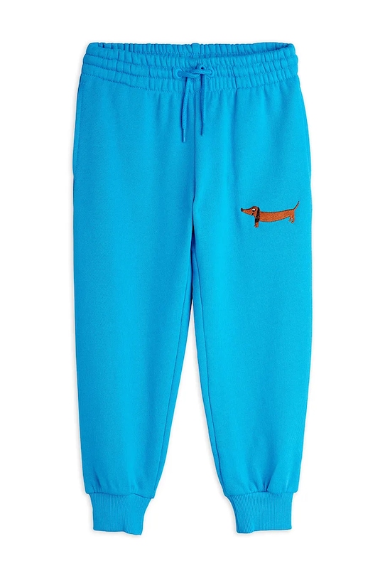 Mini Rodini spodnie dresowe bawełniane dziecięce Dog 11000312 niebieski AW25