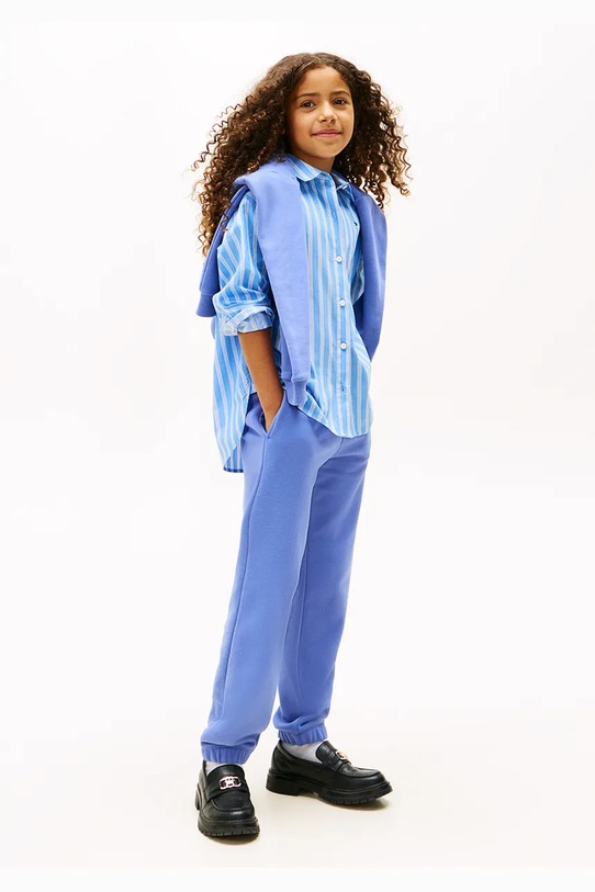 Tommy Hilfiger spodnie dresowe dziecięce dzianina niebieski KS0KS00662.116.122.9BYA