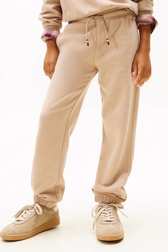 Chlapec Detské tepláky Tommy Hilfiger KS0KS00662.116.122.9BYA hnedá