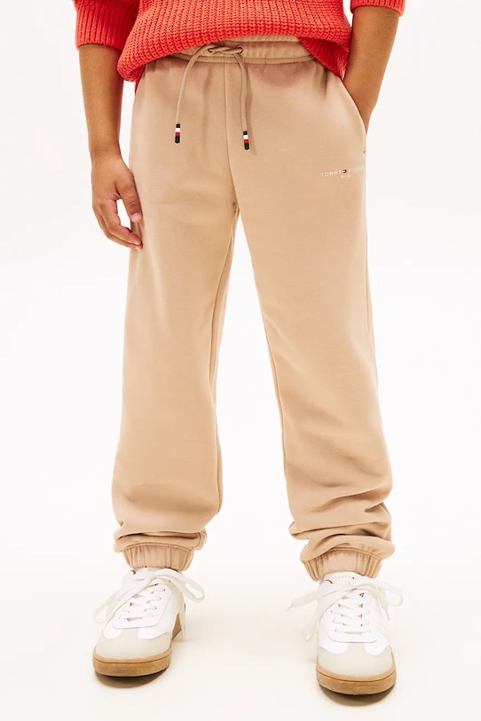 Tommy Hilfiger spodnie dresowe dziecięce brązowy KS0KS00662.128.176.9BYA