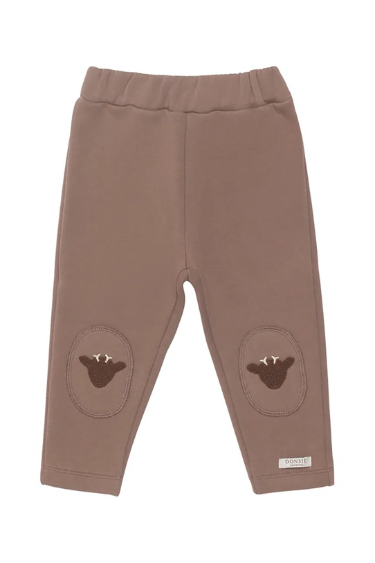 Kojenecké bavlněné tepláky Donsje Joek Trousers Stags 3040707 hnědá AW25