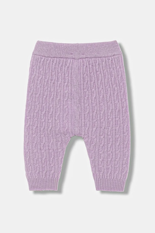 United Colors of Benetton spodnie z wełną niemowlęce 106WAF008.W.seasonal fioletowy AW25
