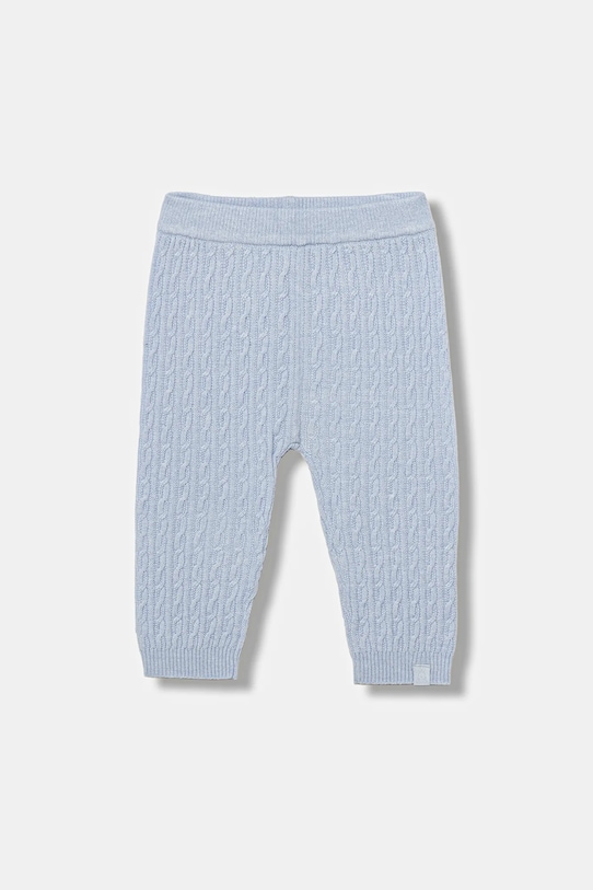 United Colors of Benetton spodnie z wełną niemowlęce dzianina niebieski 106WAF008.W.seasonal
