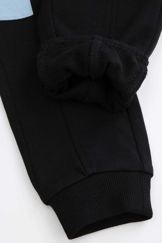 Coccodrillo pantaloni din bumbac pentru bebeluși negru ZC5120102BBN