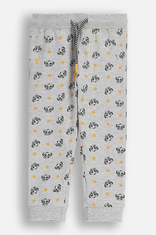 Coccodrillo spodnie dresowe niemowlęce wzorzyste szary ZC5122102LBD