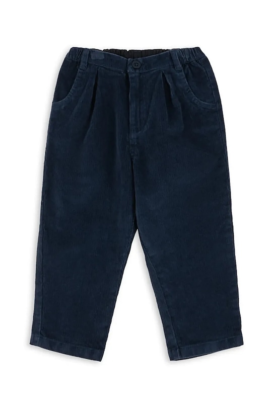 Konges Sløjd spodnie sztruksowe dziecięce REMY PANTS GOTS z elastanem granatowy KS104409.9BYA