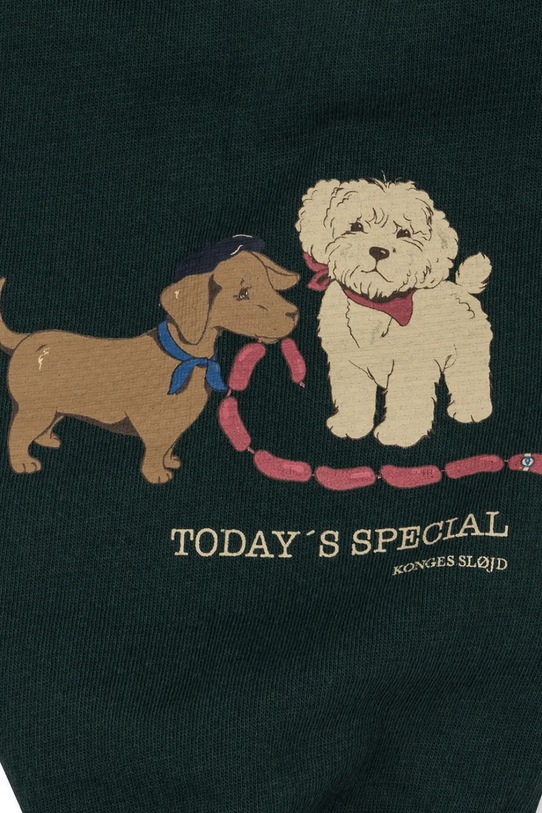 Chłopiec Konges Sløjd spodnie dresowe dziecięce DOGGY SWEAT PANTS OCS KS105168.9BYA zielony