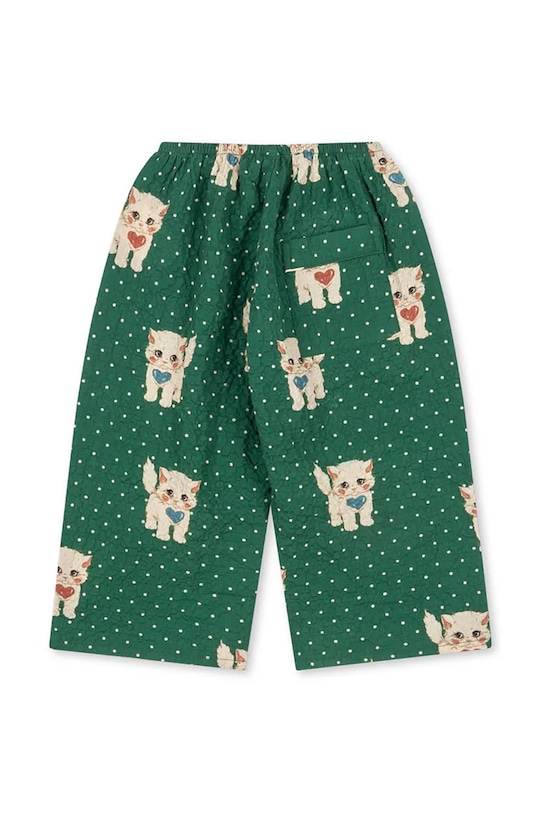 Chłopiec Konges Sløjd spodnie dziecięce ELIN PANTS GOTS KS105183.9BYA zielony