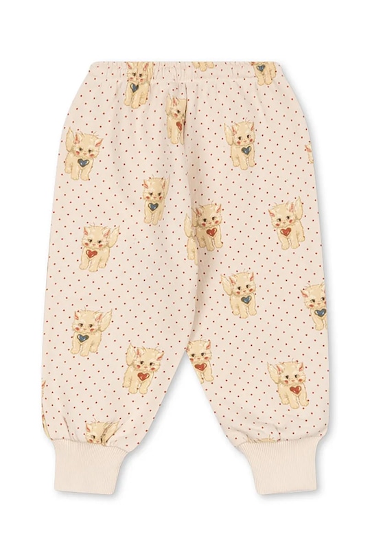Konges Sløjd spodnie dresowe bawełniane dziecięce BELLI SWEAT PANTS OCS KS105195.9BYA beżowy AW25