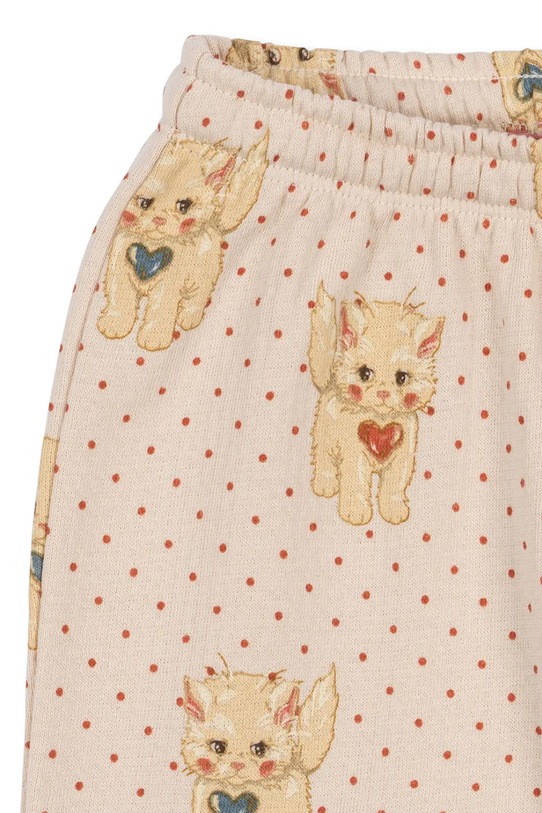 Chłopiec Konges Sløjd spodnie dresowe bawełniane dziecięce BELLI SWEAT PANTS OCS KS105195.9BYA beżowy