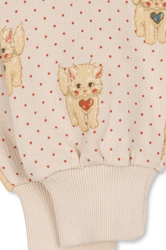 Konges Sløjd spodnie dresowe bawełniane dziecięce BELLI SWEAT PANTS OCS beżowy KS105195.9BYA