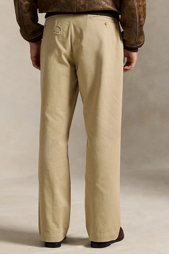 Odzież Polo Ralph Lauren spodnie bawełniane 710971947 beżowy