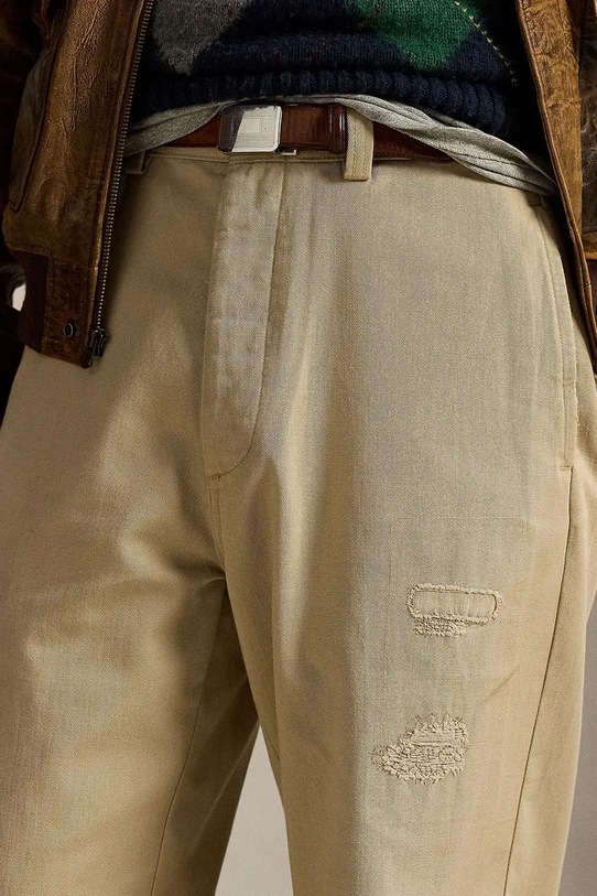 Bombažne hlače Polo Ralph Lauren rjava 710971947