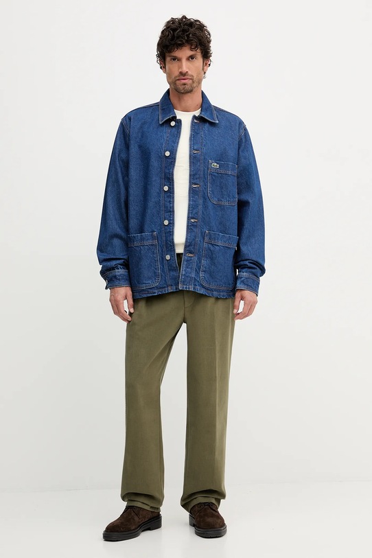 Хлопковые брюки BOSS BECKHAM X BOSS 50554875 зелёный AW25