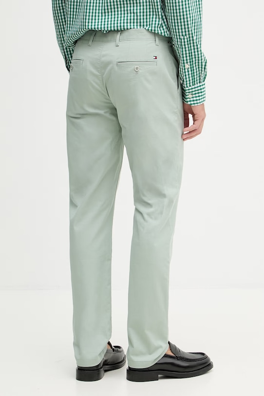 Oblečení Tommy Hilfiger chino kalhoty pánské bavlněné s elastanem MW0MW40262 béžová