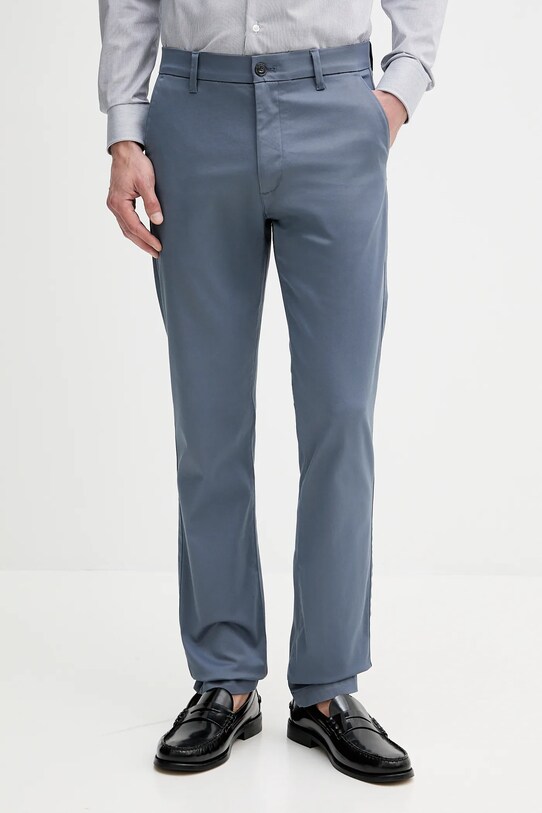 Calvin Klein spodnie tkanina niebieski LV040EM633