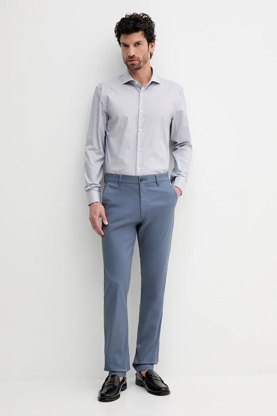 Calvin Klein spodnie LV040EM633 niebieski AW25