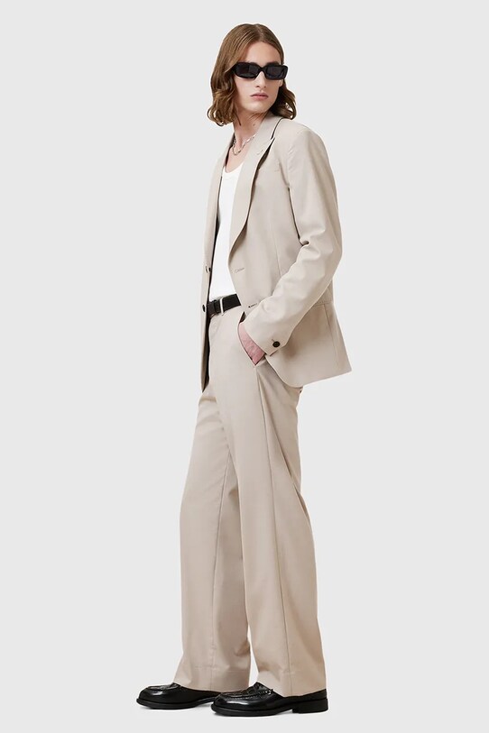 AllSaints spodnie z domieszką wełny GALLOW M022QC