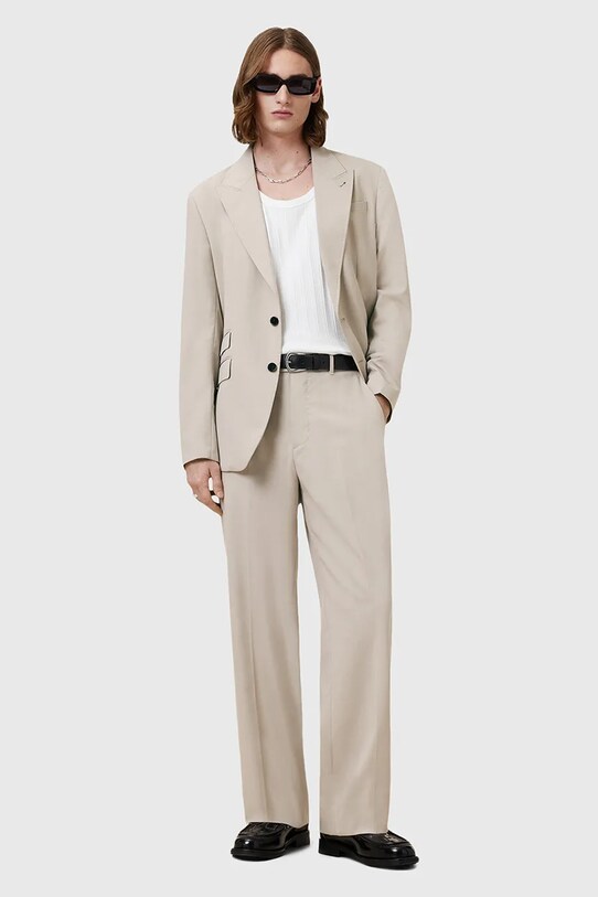 AllSaints spodnie z domieszką wełny GALLOW M022QC