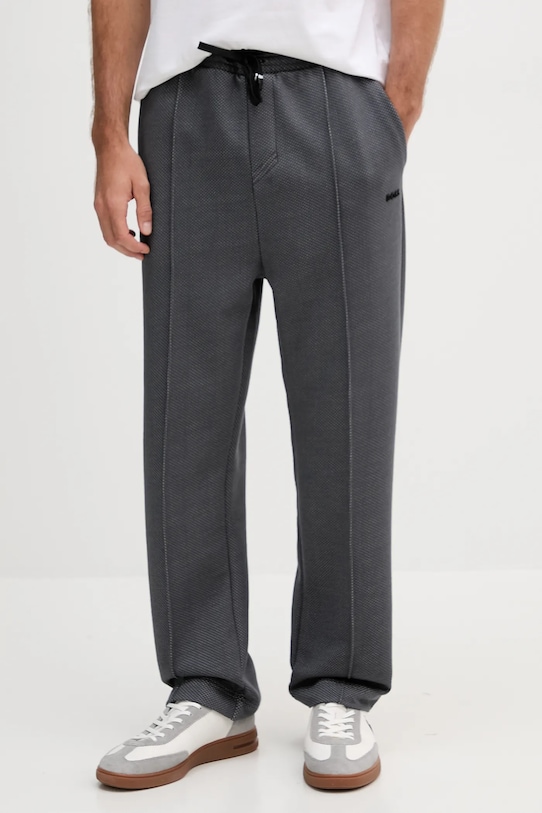 Παντελόνι BOSS Green λεπτό μοτίβο γκρί 50543145