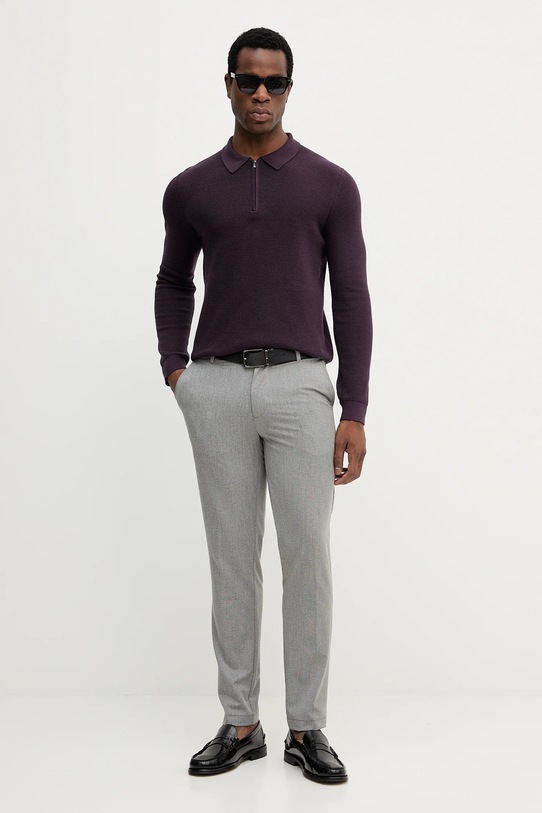 BOSS spodnie 50546914 szary AW25