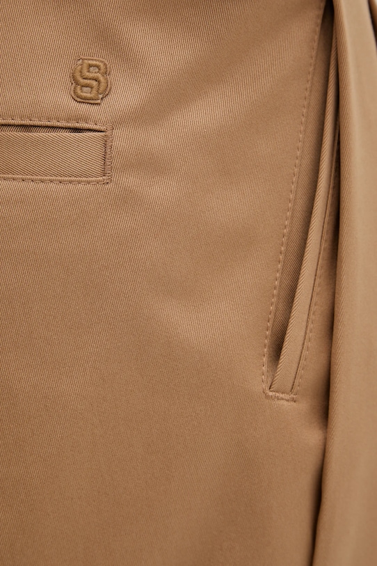 BOSS spodnie bawełniane C-Kai-DPL brązowy 50546924