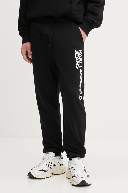 Karl Lagerfeld Jeans spodnie dresowe dzianina czarny A1M10001