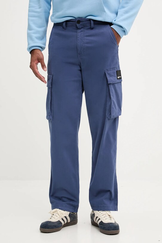 Karl Lagerfeld Jeans nadrág sima kék A3M10085