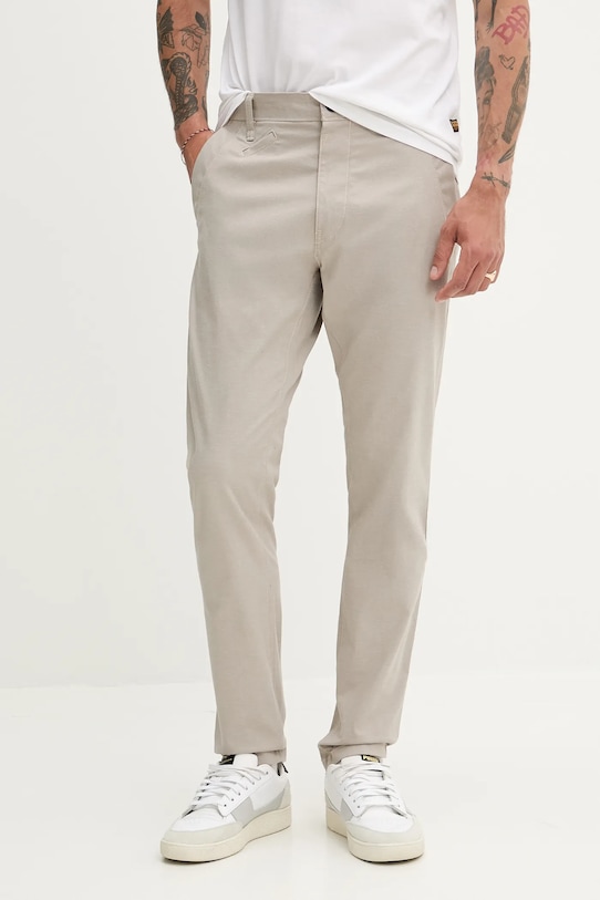 G-Star spodnie z elastanem beżowy D26336.D921