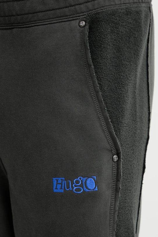 Hugo Blue spodnie dresowe bawełniane szary 50542841