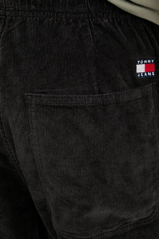 Hlače od samta Tommy Jeans crna DM0DM21997