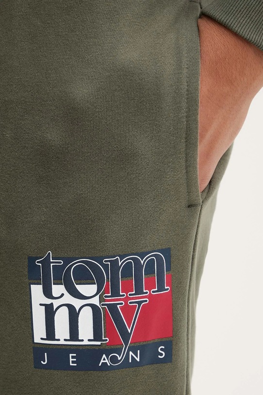 Tommy Jeans pantaloni de trening din bumbac verde DM0DM22094