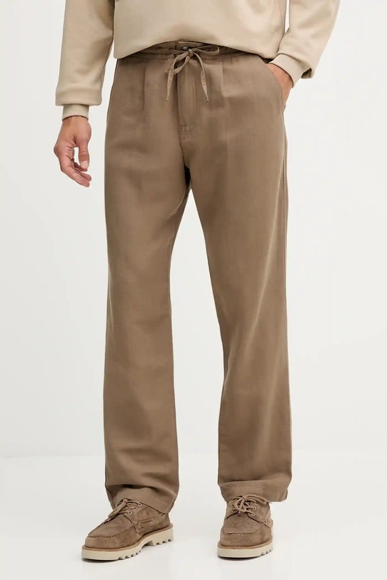 Guess pantaloni din in potrivit maro M5YB77.WHC00