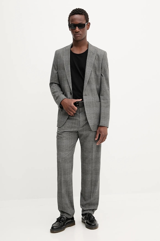 HUGO pantaloni 50544691 gri AW25