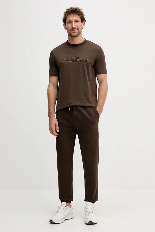 Karl Lagerfeld spodnie dresowe 554908.705013 brązowy AW25