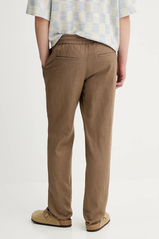 Odzież Les Deux spodnie lniane Patrick 1000808 zielony